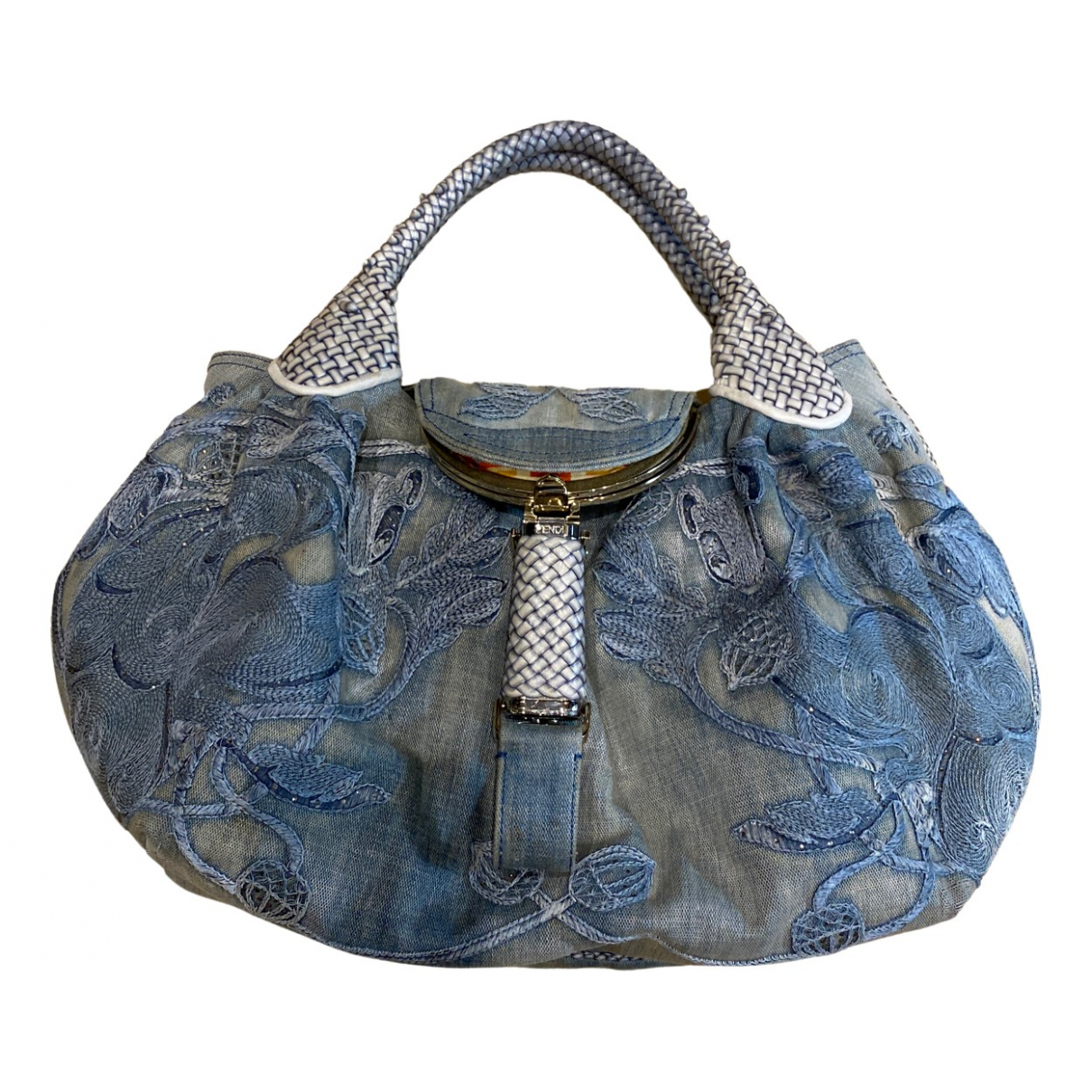 Spy handbag Fendi Blue in Denim - Jeans 